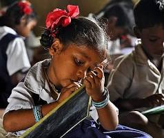 Tribal children in classroom